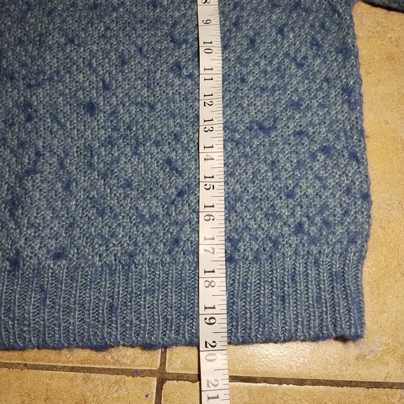 Lauren Ralph Lauren Blue Alpaca Wool Knit Sweater Top Size Large - Picture 8 of 9